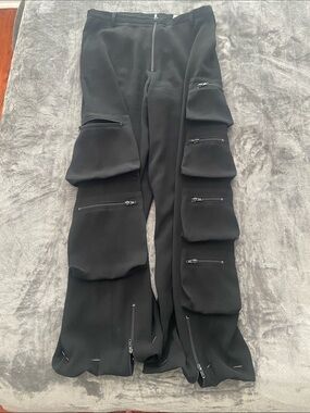 Iván Grundahl Black Multi-Zipper Black Trousers Size 40. Length 40” Unisex